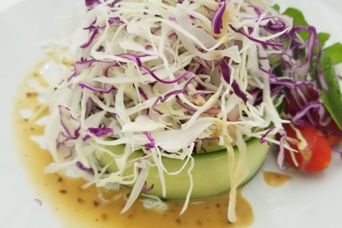 Cabbage Salad with Almond Vinaigrette